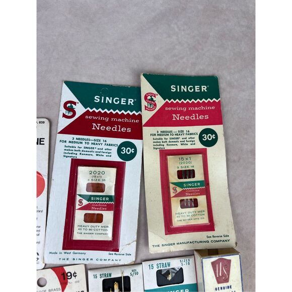 Vintage Sewing Machine Needles Mixed Lot Singer Snap Buttons 50s 60s Craft - Picture 2 of 9